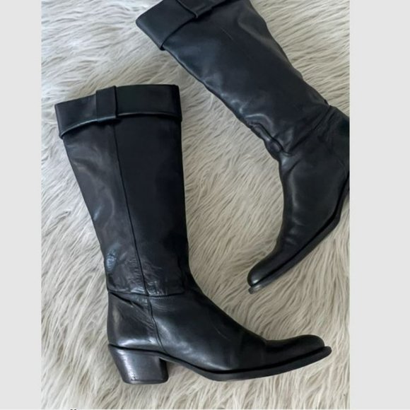 Barbara Bui Shoes - Barbara Bui Black Knee High Leather Boots Made in Italy EU 38 US Size 7